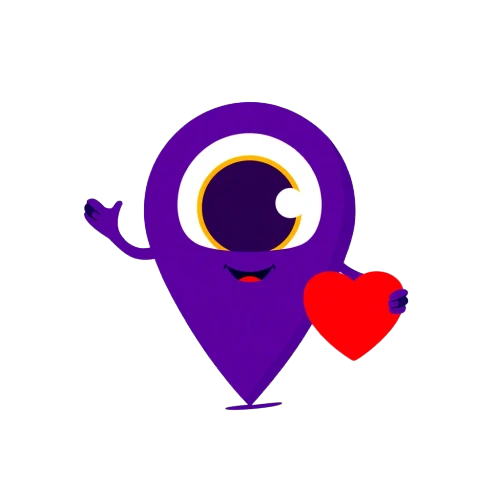 Mascot with a heart